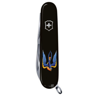 Ніж Victorinox Spartan Ukraine 91 мм Чорний Тризуб-Ластівка (1.3603.3_T1230u)