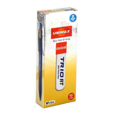 Ручка кулькова Unimax автоматична Trio RT, синя (UX-109-02)