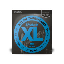 Струни для гітари D'Addario XL Nylon Tapewound 5-String Bass (50-135) (ETB92-5)