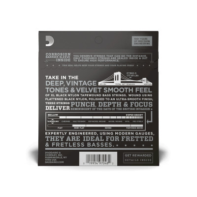 Струни для гітари D&#039;Addario XL Nylon Tapewound 5-String Bass (50-135) (ETB92-5)