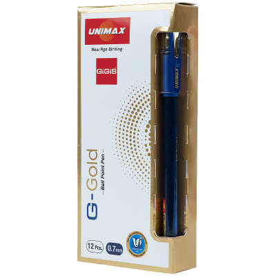 Ручка кулькова Unimax G-Gold, синя (UX-139-02)