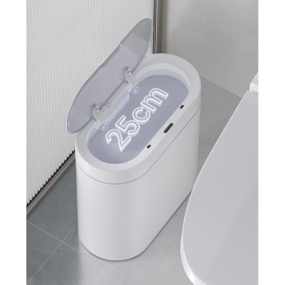 Контейнер для сміття JAH Сенсорний Овальний Білий 8 л (6601)