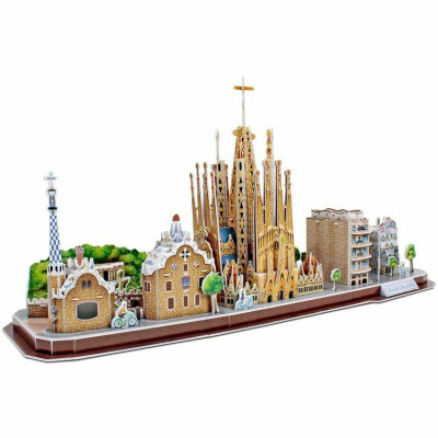 Пазл Cubic Fun Тривимірна головоломка-конструктор City Line Barcelona (MC256h)