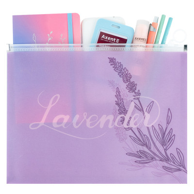 Папка на блискавці Axent zip-lock А4+ Lavender-1 (1497-36-A)
