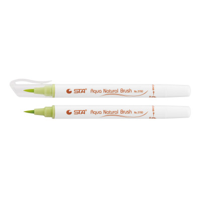 Художній маркер STA пензлик акварельний AQUA NATURAL BRUSH 3700, лимонно зелений (STA3700-43)