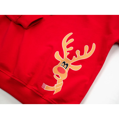 Кофта дитяча Toontoy худі з оленем (22161-164-red)