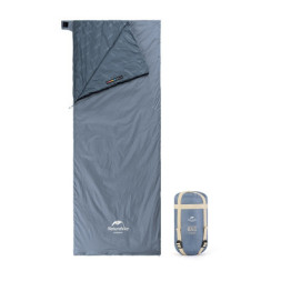 Спальний мішок Naturehike надлегкий Ultralight LW180 NH21MSD09 лівий (15°C) p-p M сіро-синій (6927595777947-L)