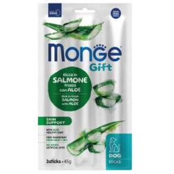 Ласощі для собак Monge Gift Dog Skin support лосось з алое 45 г (8009470085434)
