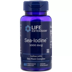 Мінерали Life Extension Морський Йод, Sea-Iodine 1000 мкг, 60 вегетаріанських капсул (LEX-17406)
