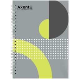 Блокнот Axent на спіралі А5 96 аркушів, клітинка, тверда обкладинка №18 (8032-18-A)