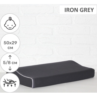 Подушка MirSon ортопедична 6112 Delicate satin Iron grey Kiddy Boy 50х29х5/ (2200003262667)