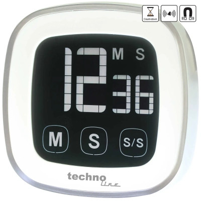 Таймер кухонный Technoline KT400 Magnetic Touchscreen White (KT400)