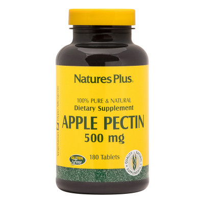 Трави Natures Plus Яблучний Пектин, Nature&#039;s Plus, 500 мг, 180 Таблеток (NAP-04500)