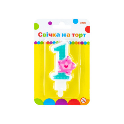 Свічка Maxi Princess &quot;1&quot; висотою 7,62 см (MX622050-1)