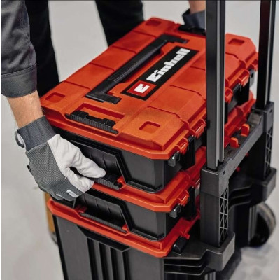 Ящик для інструментів Einhell E-Case Tower, 1 кейс S-F, 1 кейс S-F з вкладишем Grid Foam Set, 1 кейс L з колесами (4540015)
