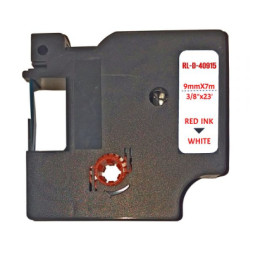 Стрічка для принтера етикеток UKRMARK RL-D-40913P-BK/WT, аналог DYMO S0720680, 9мм х 7м. (900291)