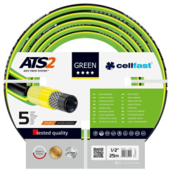 Шланг для поливу Cellfast GREEN ATS, 1/2&quot;, 25м, 5 шарів, до 30 Бар, -20…+60°C (15-100)