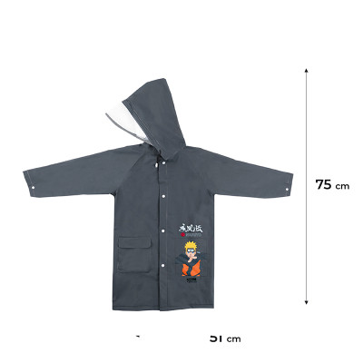Дощовик дитячий Kite Naruto, M 130-145 см Сірий (NR24-2600M)