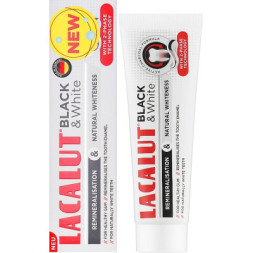 Зубна паста Lacalut Black &amp; White 75 мл (4016369546215)