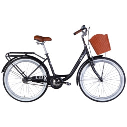 Велосипед Dorozhnik 26&quot; LUX Velosteel рама-17&quot; чорний 2025 (OPS-D-26-293)