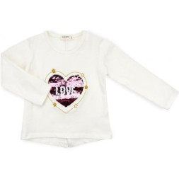 Кофта дитяча Breeze з аплікацією перевертишем &quot;LOVE&quot; (11227-116G-beige)