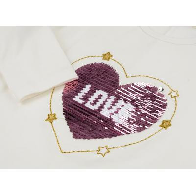 Кофта дитяча Breeze з аплікацією перевертишем &quot;LOVE&quot; (11227-116G-beige)