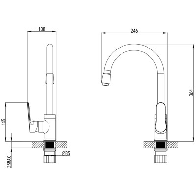 Змішувач Corso MARMORE DB-4B138C (9623100) (DB-4B138C)