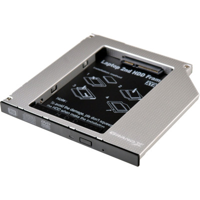 Фрейм-перехідник Grand-X HDD 2.5&#039;&#039; to notebook 9.5 mm ODD SATA/mSATA (HDC-24)