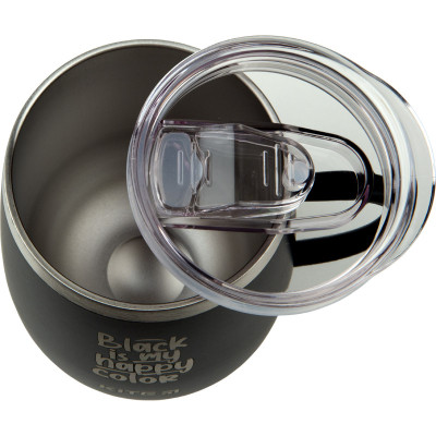 Поїльник-непроливайка Kite Black is my happy color термокружка 360 мл чорна (K22-378-01-2)
