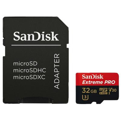 Карта пам&#039;яті SanDisk 32GB microSD class 10 V30 A1 UHS-I U3 4K Extreme Pro (SDSQXCG-032G-GN6MA)