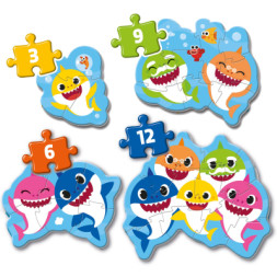 Пазл Clementoni 4 в 1 Baby Shark, серія My First Puzzles (20828)