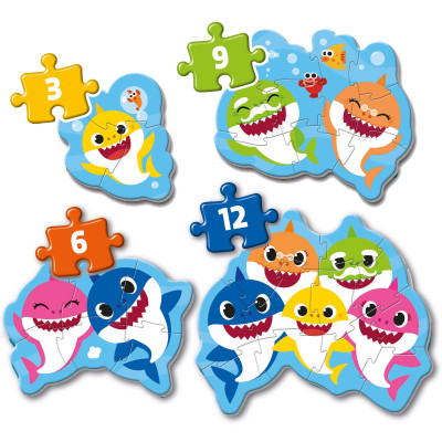 Пазл Clementoni 4 в 1 Baby Shark, серія My First Puzzles (20828)
