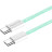 Дата кабель USB-C to USB-C 1.0m 60W 3.0А green ColorWay (CW-CBPDCC061-G)