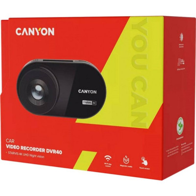 Відеореєстратор Canyon DVR40 UltraHD 4K 2160p Wi-Fi Black (CND-DVR40)