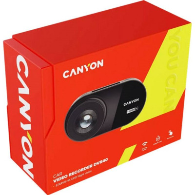 Відеореєстратор Canyon DVR40 UltraHD 4K 2160p Wi-Fi Black (CND-DVR40)
