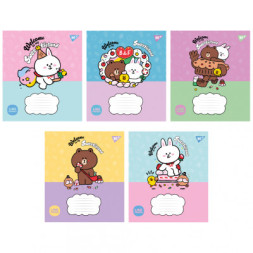 Зошит Yes Line Friends. Sweetieland 12 аркушів коса лінія (766935)
