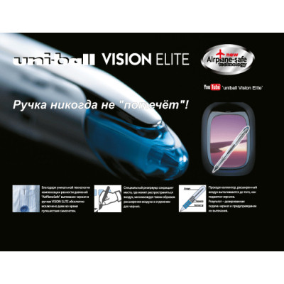 Ролер UNI Vision Elite 0,5 мм синій (UB-205.Blue)