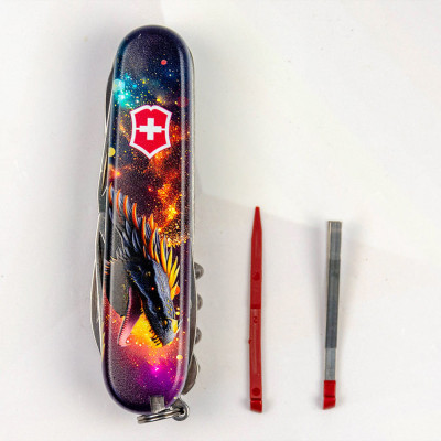 Ніж Victorinox Huntsman Zodiac 91 мм Зірковий дракон (1.3713.3_Z3220p)