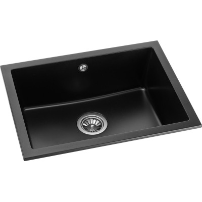 Мийка кухонна GRANADO Under top L black shine (gr3501)