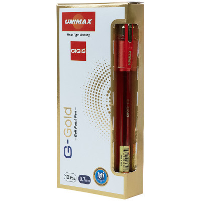 Ручка кулькова Unimax G-Gold, червона (UX-139-06)
