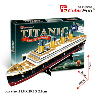 Пазл Cubic Fun Тривимірна головоломка-конструктор Титанік (T4012h)