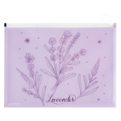 Папка на блискавці Axent zip-lock А4+ Lavender-2 (1497-37-A)
