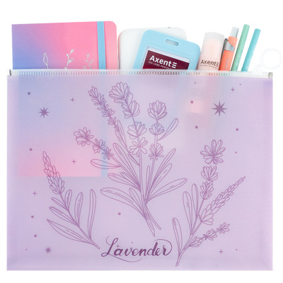 Папка на блискавці Axent zip-lock А4+ Lavender-2 (1497-37-A)