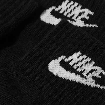 Шкарпетки Nike U NK NSW EVERYDAY ESSENTIAL AN DX5074-010 38-42 3 пари Чорні (196148785777)