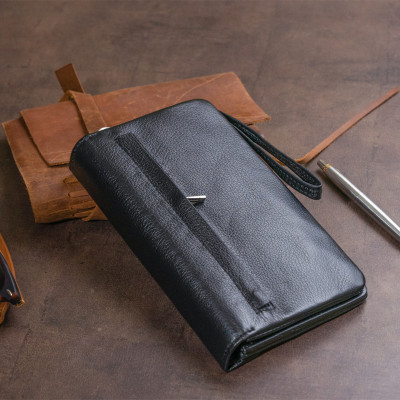 Гаманець ST Leather Зі шкіри Чорний (19316)