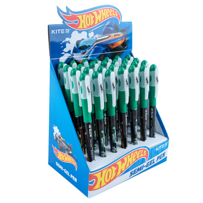Ручка масляна Kite Hot Wheels, синя (HW23-033)