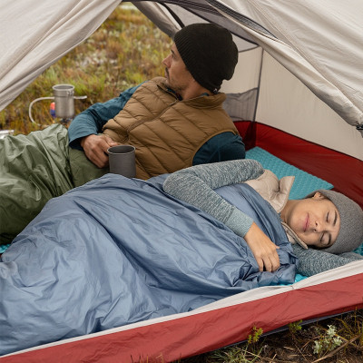 Спальный мешок Naturehike надлегкий Ultralight LW180 NH21MSD09 правий (15°C) p-p М сіро-синій (6927595777947-R)