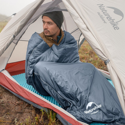 Спальный мешок Naturehike надлегкий Ultralight LW180 NH21MSD09 правий (15°C) p-p М сіро-синій (6927595777947-R)