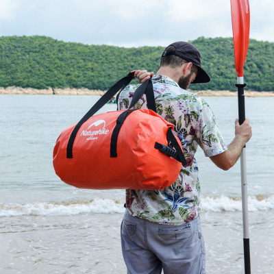 Дорожня сумка Naturehike баул водонепроникний NH20FSB03 60 л червона (6927595744284)
