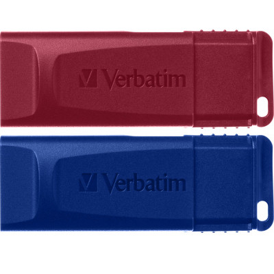USB флеш накопичувач Verbatim 2x32GB Store&#039;n&#039;Go Slider Red/Blue USB 2.0 (49327)